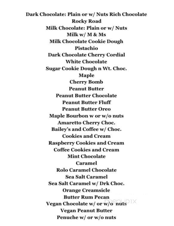 The Fudge Lady - Uxbridge, MA menu_pic