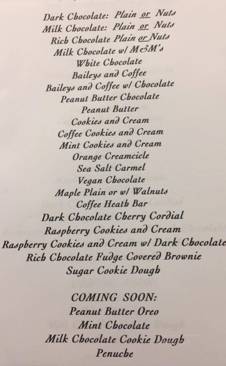 The Fudge Lady - Uxbridge, MA menu_pic