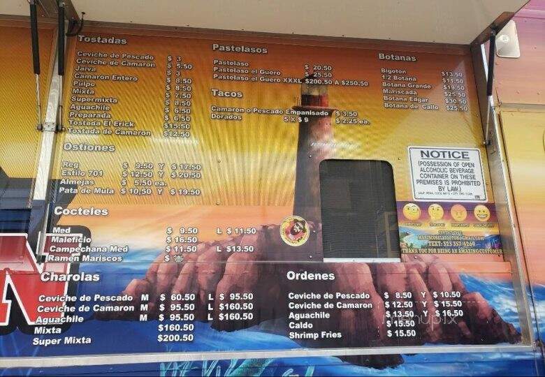 Mariscos El Bigoton - Riverside, CA menu_pic