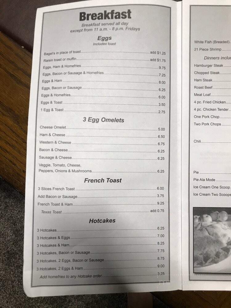 Adele's Restaurant - Salem, OH menu_pic