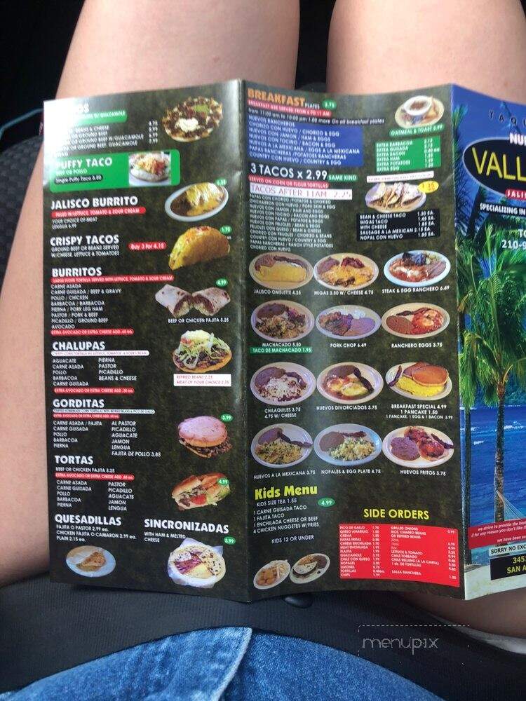 Taqueria Nuevo Vallarta - San Antonio, TX menu_pic