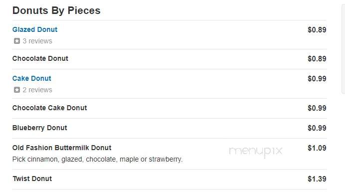 J & J Donuts - Edmond, OK menu_pic