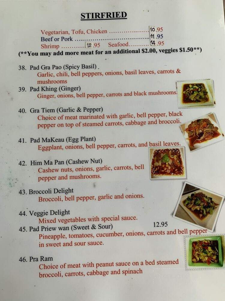 Try My Thai Restaurant - Sandy, OR menu_pic