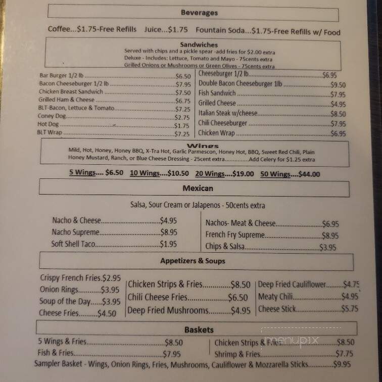 Roadside Inn - Pinconning, MI menu_pic