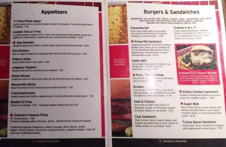 Graham's Beach Grill - Cocoa Beach, FL menu_pic