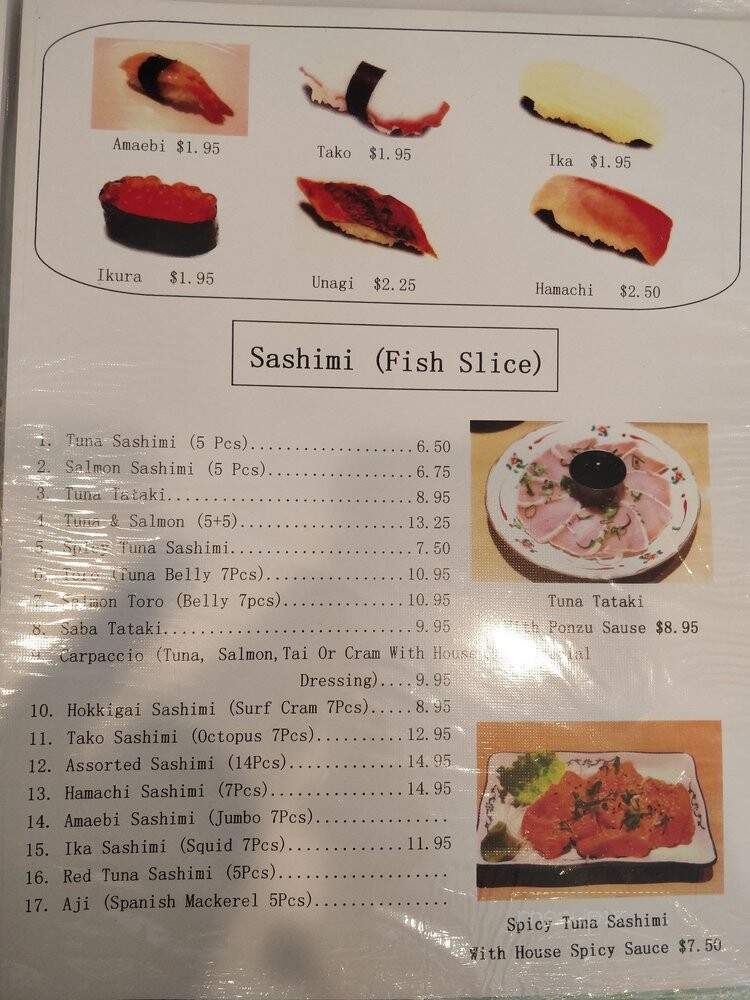 Dundarave Sushi - West Vancouver, BC menu_pic