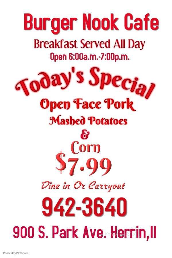 Burger Nook - Herrin, IL menu_pic