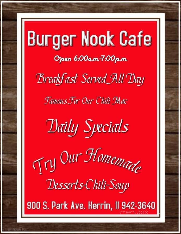 Burger Nook - Herrin, IL menu_pic