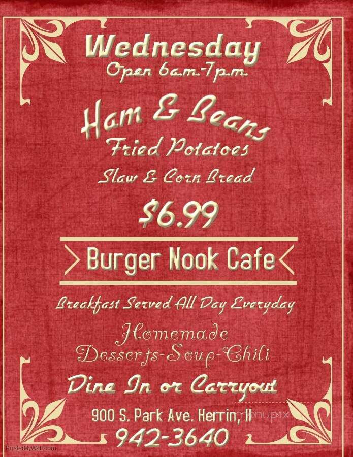 Burger Nook - Herrin, IL menu_pic