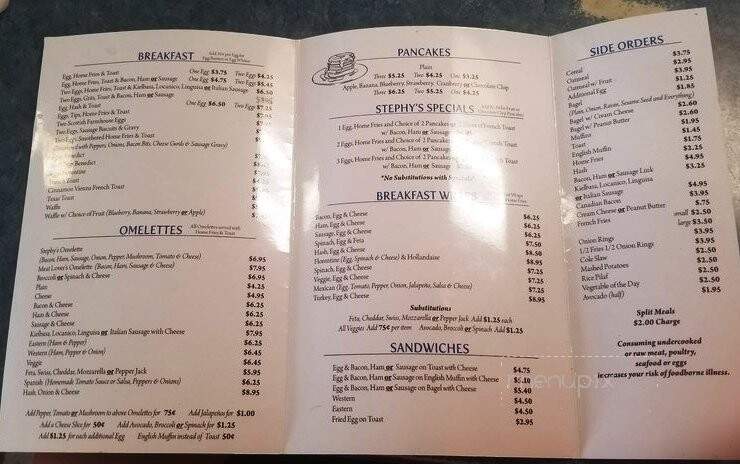 Stephy's Kitchen - Beverly, MA menu_pic
