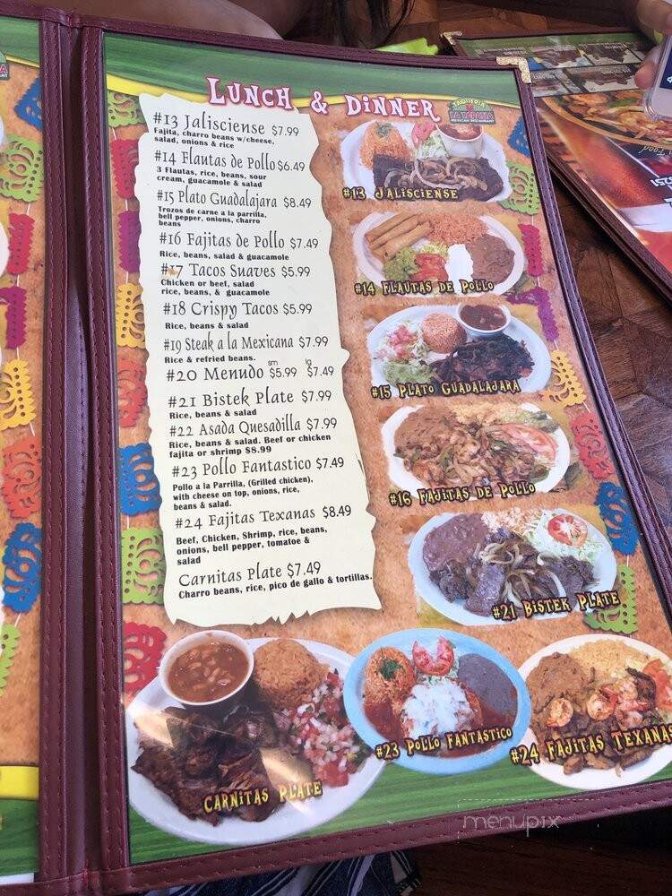 Taqueria La Tapatia - San Antonio, TX menu_pic