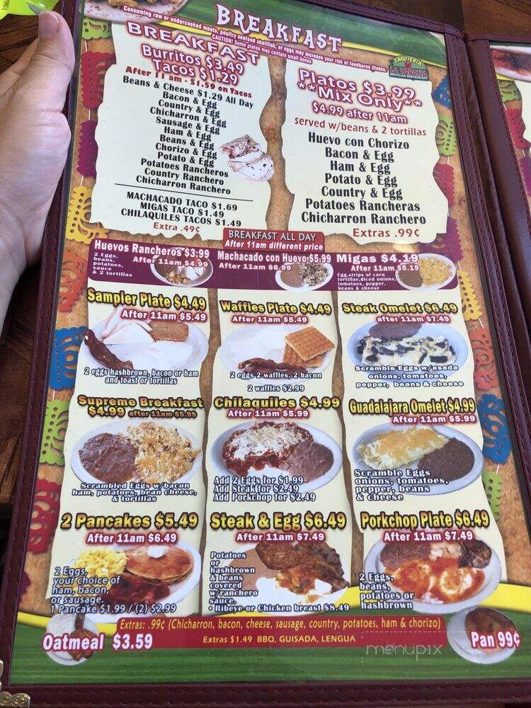 Taqueria La Tapatia - San Antonio, TX menu_pic