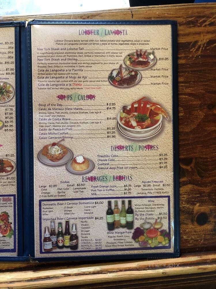 Rocamar Seafoods Restaurant - San Fernando, CA menu_pic