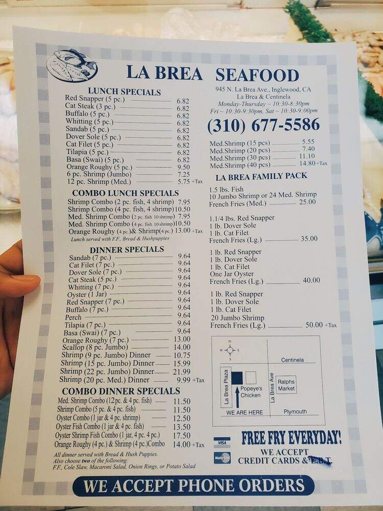 La Brea Seafood - Inglewood, CA menu_pic