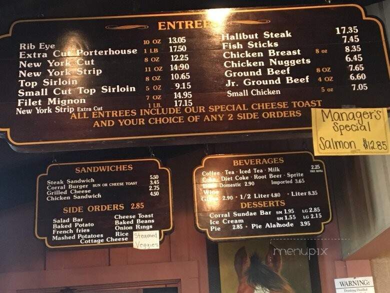 Steak Corral Restaurants - Whittier, CA menu_pic