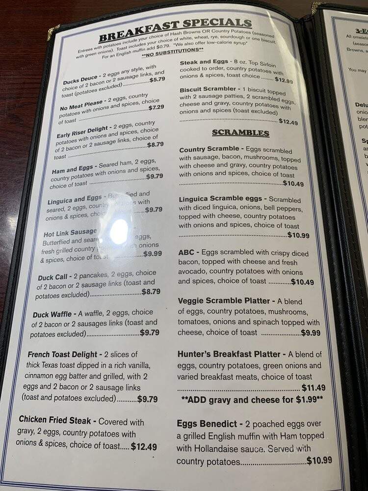 Duck Nook - Stockton, CA menu_pic
