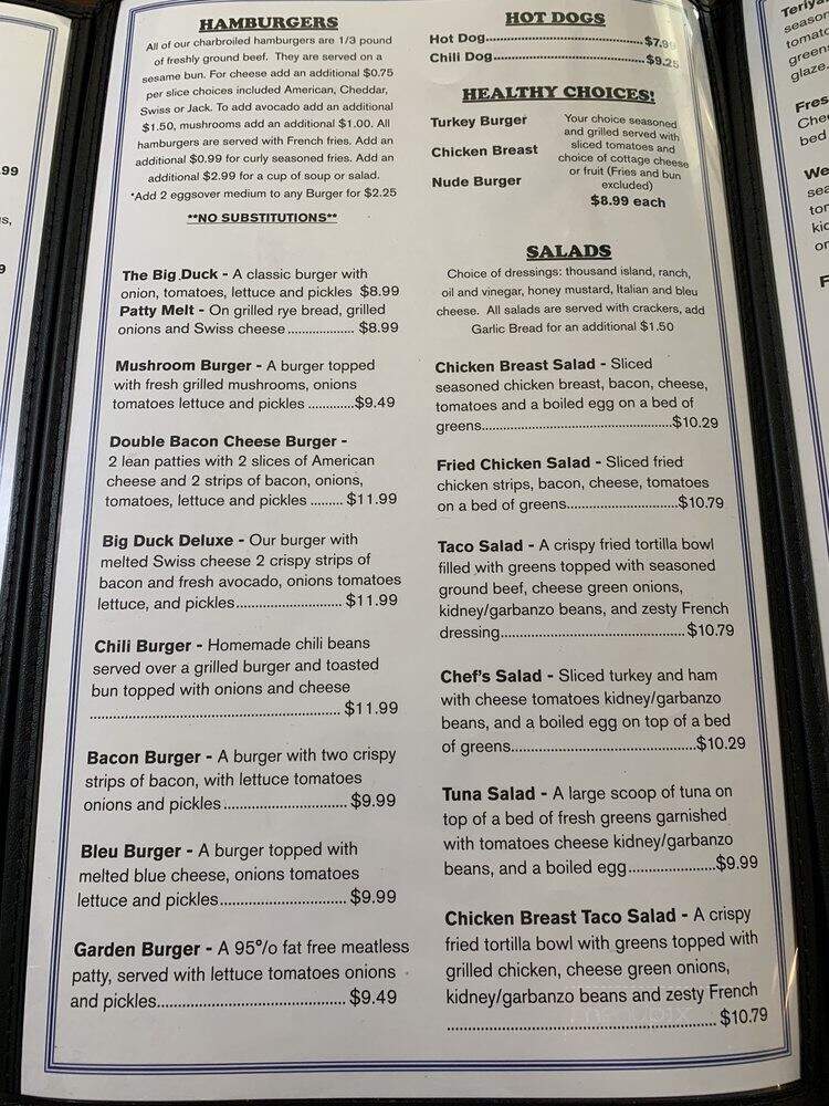 Duck Nook - Stockton, CA menu_pic
