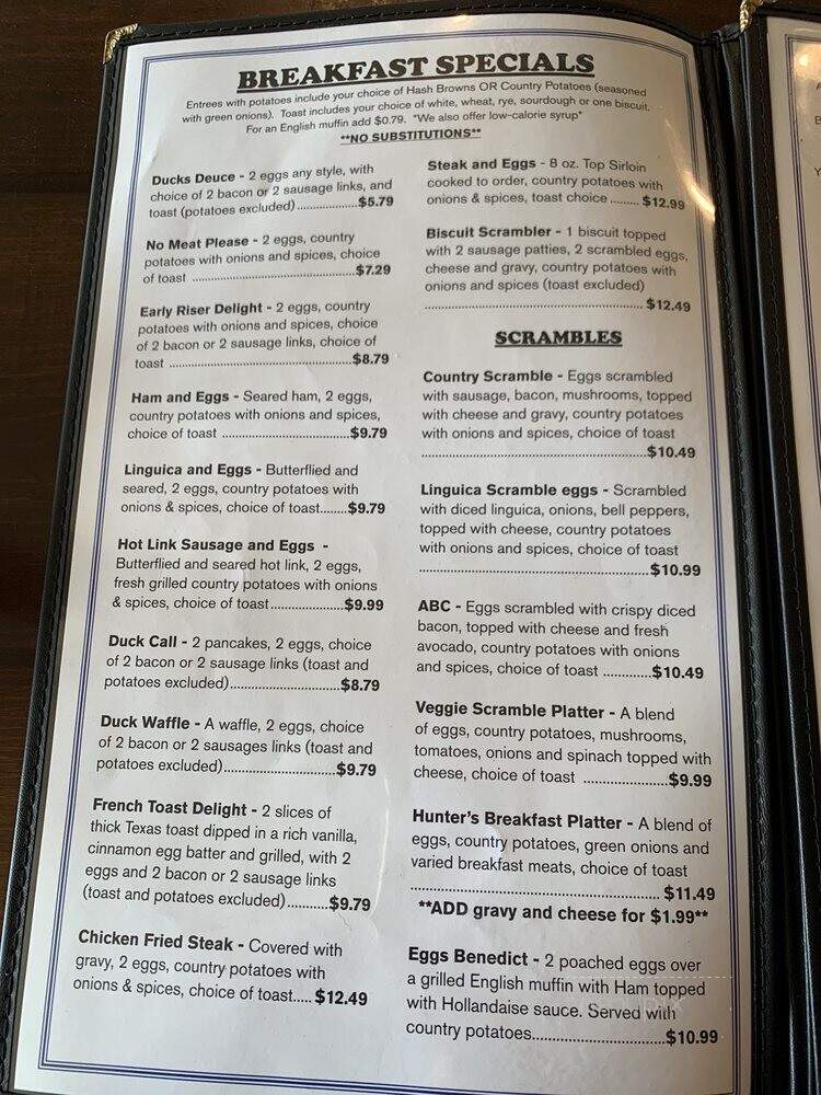 Duck Nook - Stockton, CA menu_pic