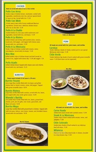 Riviera Maya - Benton, AR menu_pic