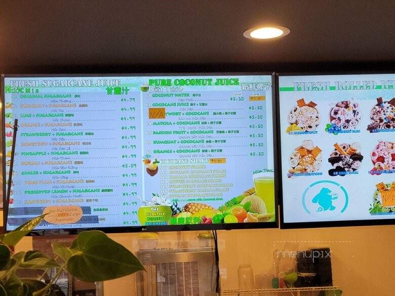 Coco Cane Juice and Ice Cream - Sacramento, CA menu_pic