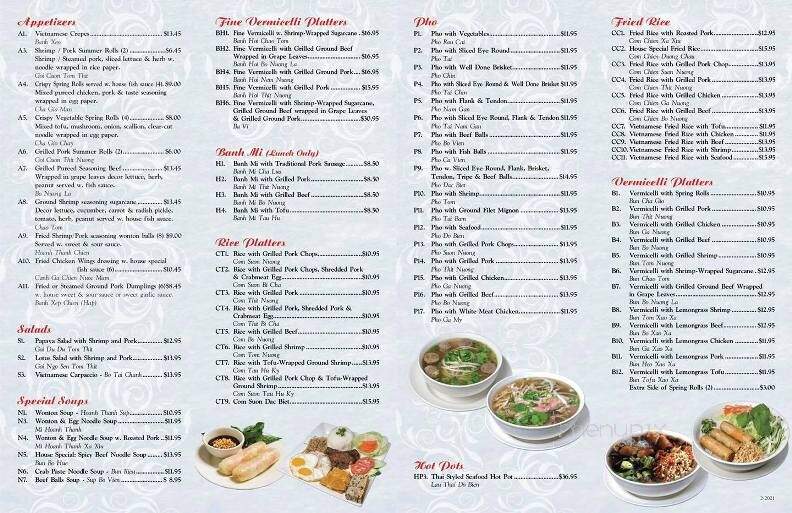 Pho Now - Downingtown, PA menu_pic