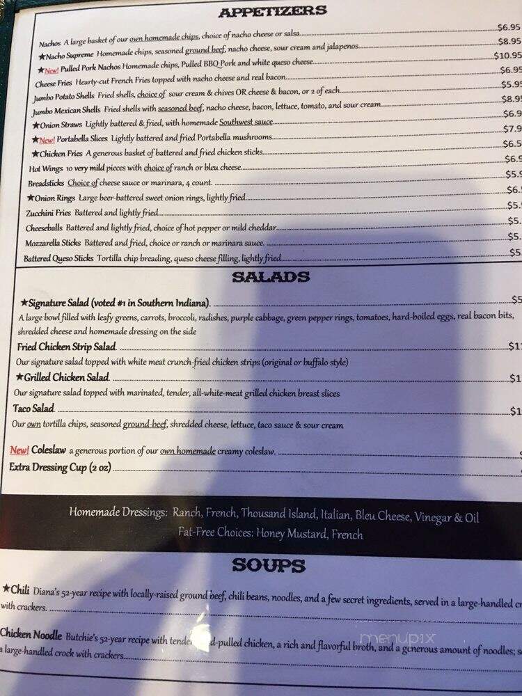 Butchie's - Dubois, IN menu_pic