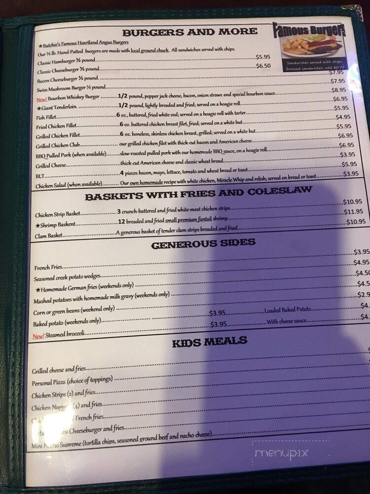 Butchie's - Dubois, IN menu_pic
