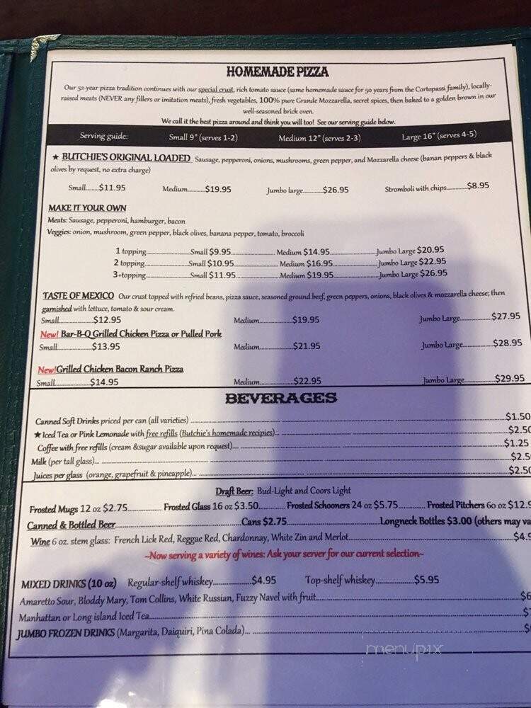 Butchie's - Dubois, IN menu_pic