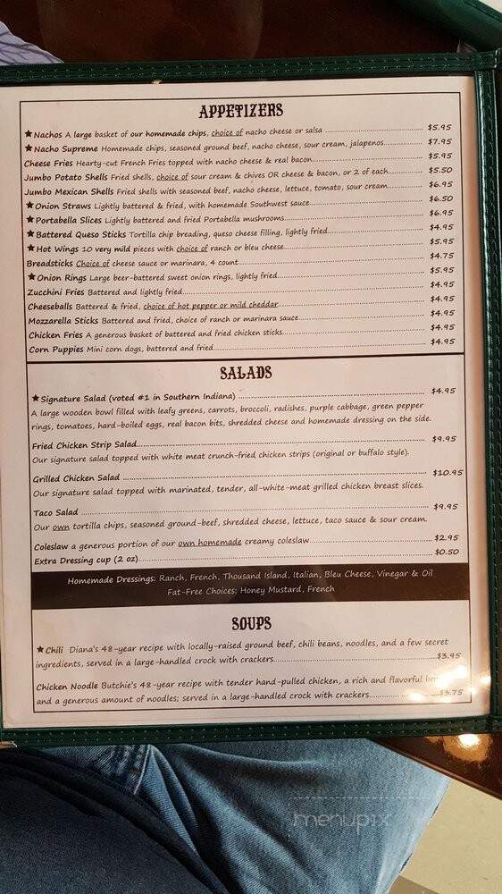 Butchie's - Dubois, IN menu_pic