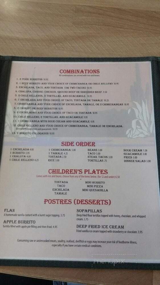 El Bajio - Enterprise, OR menu_pic