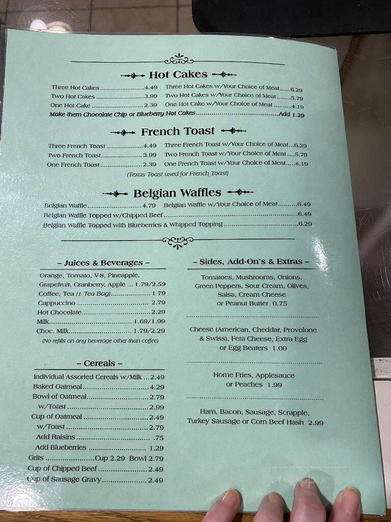Colony House Restaurant - Mechanicsburg, PA menu_pic