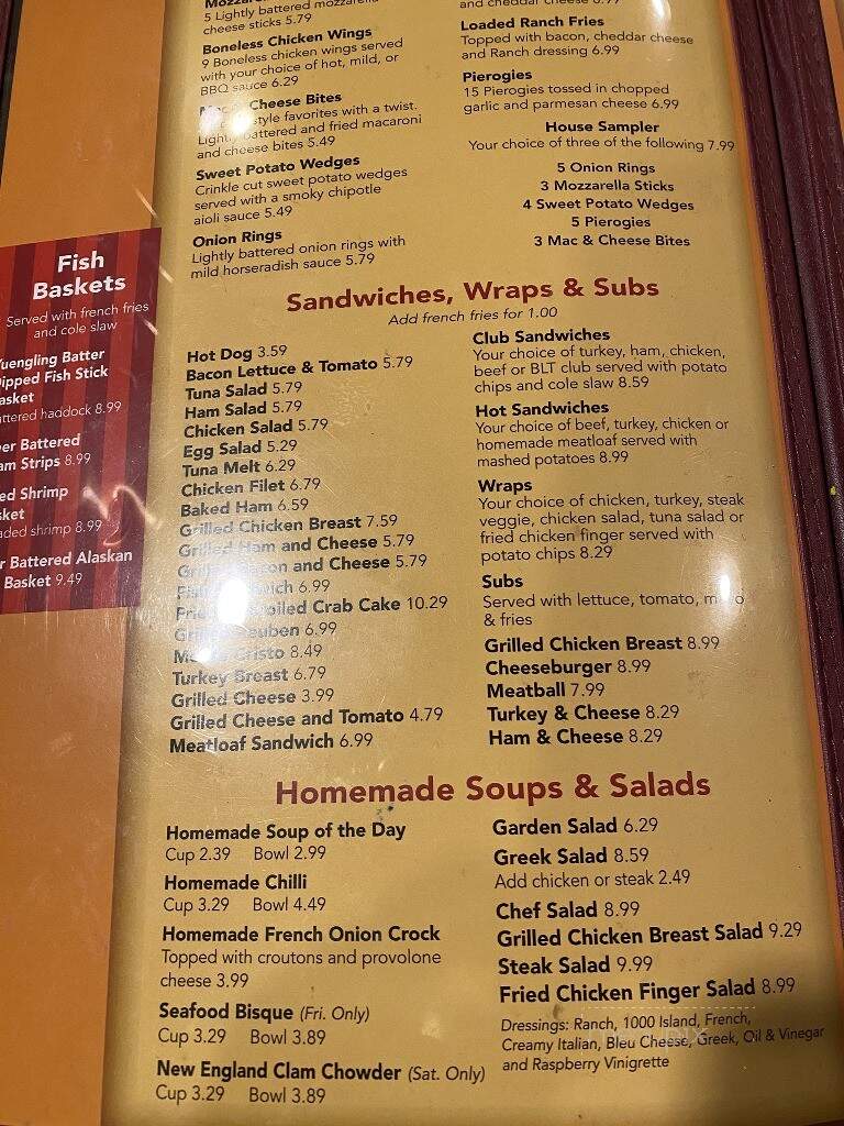 Colony House Restaurant - Mechanicsburg, PA menu_pic