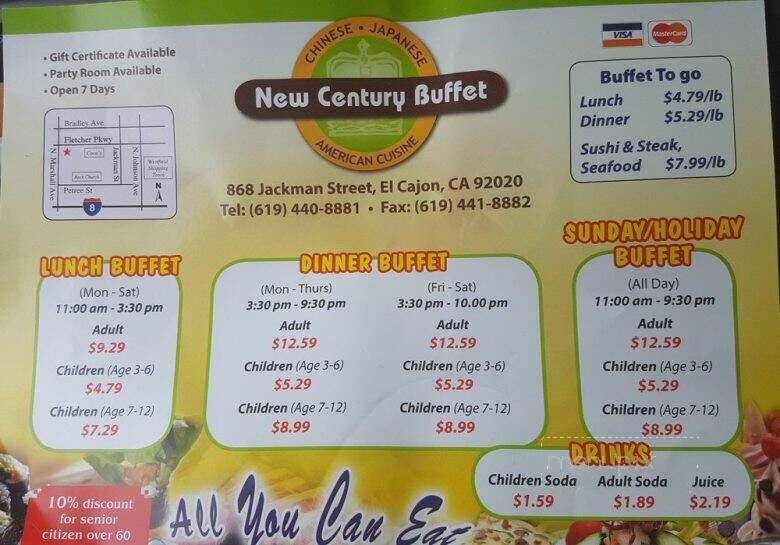 New Century Buffet - El Cajon, CA
