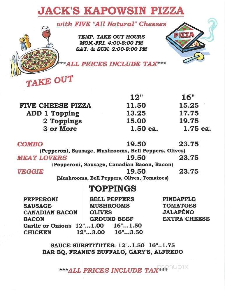 Kapowsin Ale House & Grill - Graham, WA menu_pic
