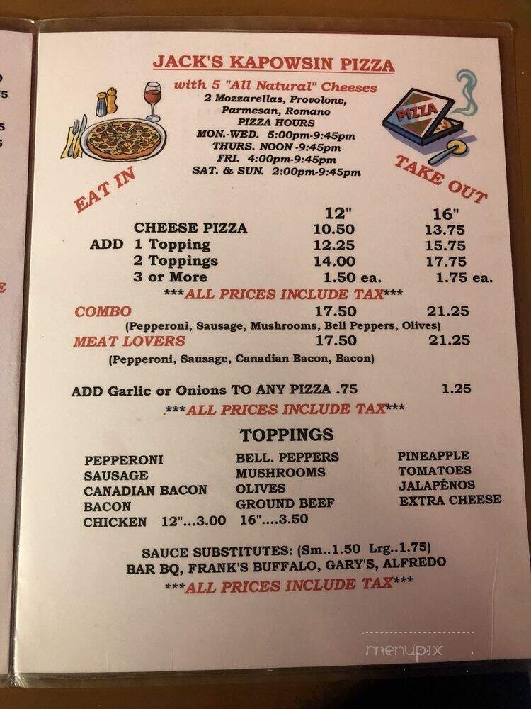Kapowsin Ale House & Grill - Graham, WA menu_pic
