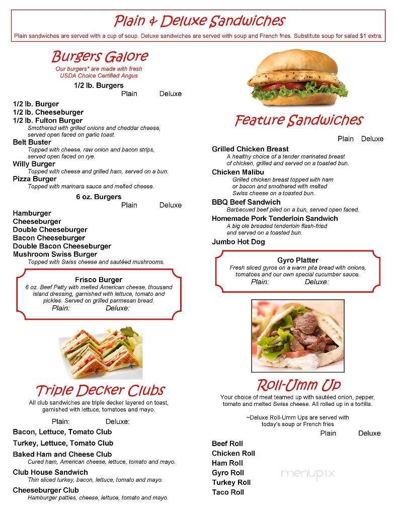 Diner 54 - Fulton, MO menu_pic