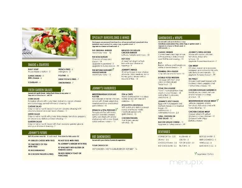 Johnny's Original Eatery - Oshawa, ON menu_pic