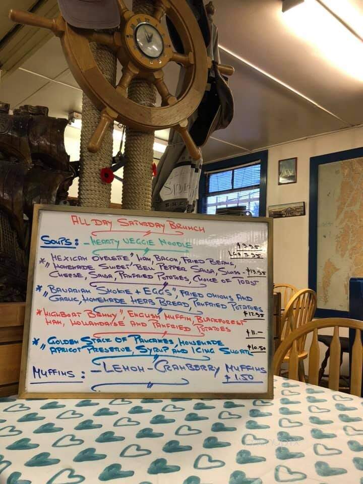 High Boat Cafe Marina - North Vancouver, BC menu_pic