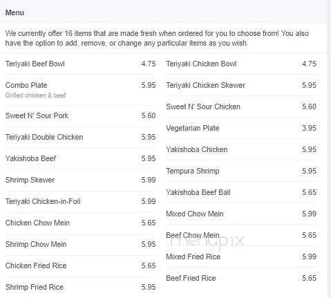 Teriyaki Chicken In Foil - Belen, NM menu_pic