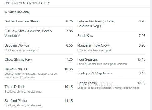 New Golden Fountain - Yonkers, NY menu_pic