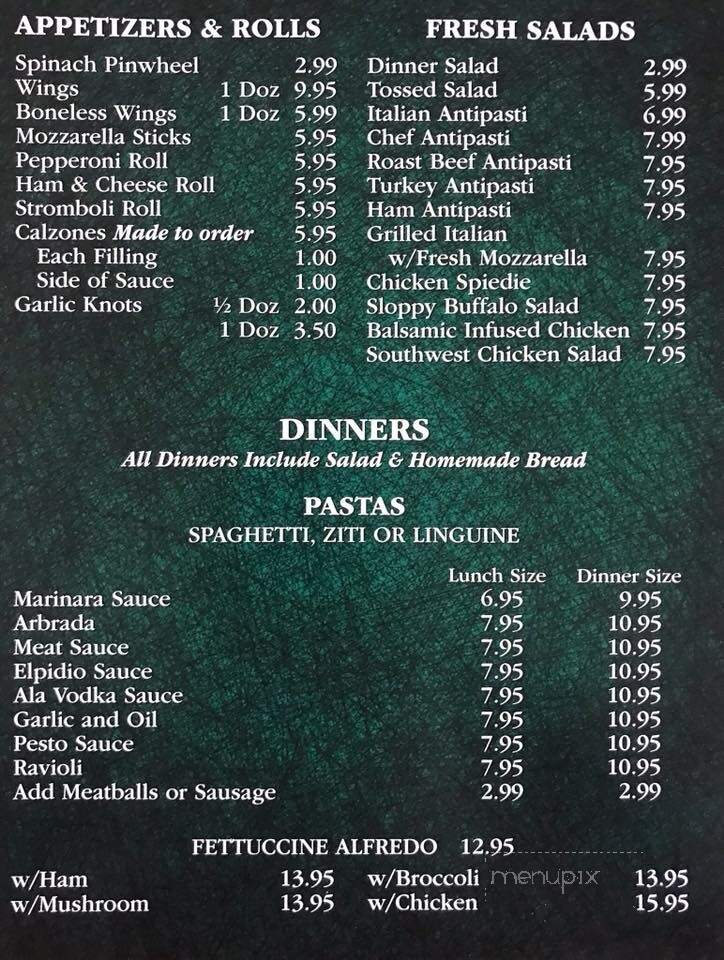 Tony T's - Greene, NY menu_pic
