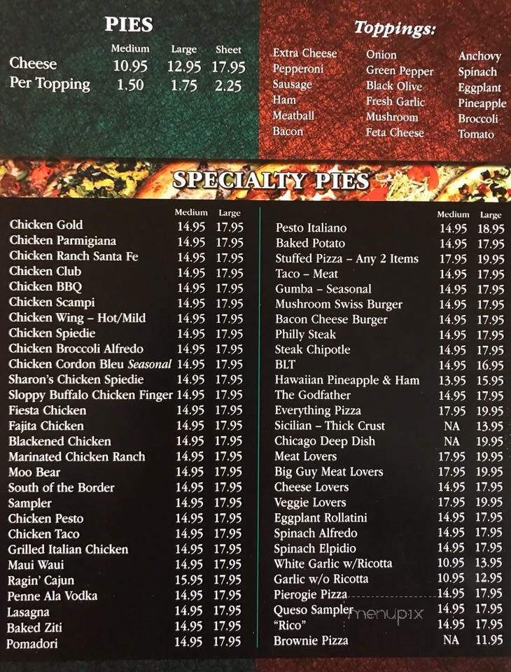 Tony T's - Greene, NY menu_pic