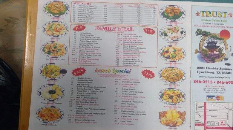 Trust Chinese Restaurant - Lynchburg, VA menu_pic