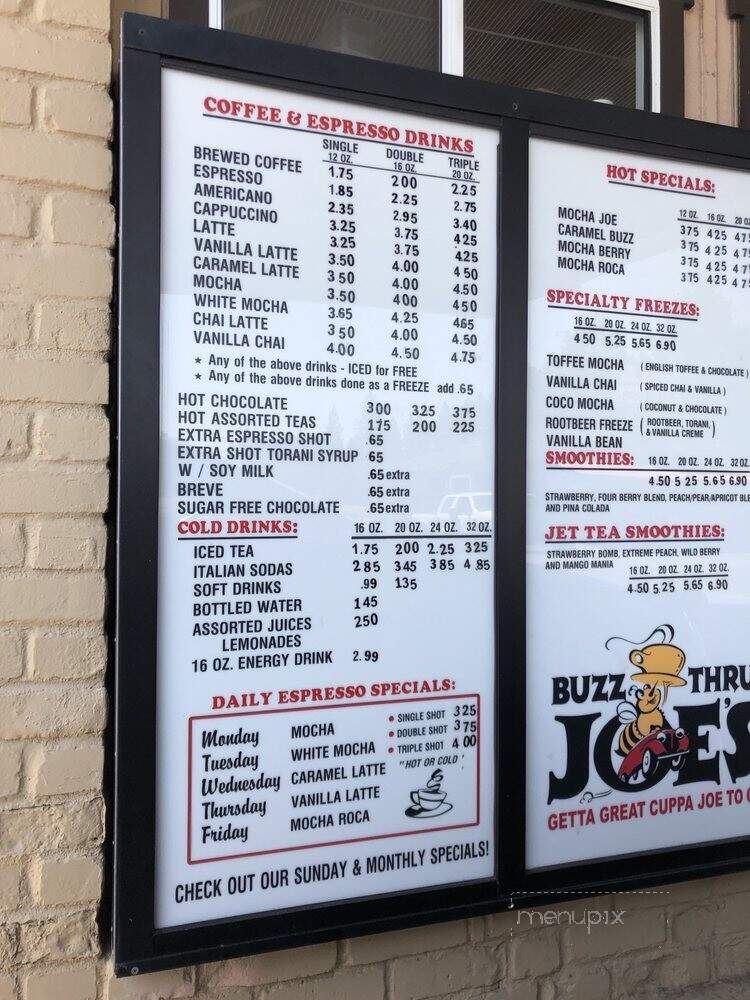 Buzz Thru Joe's - Colfax, CA menu_pic