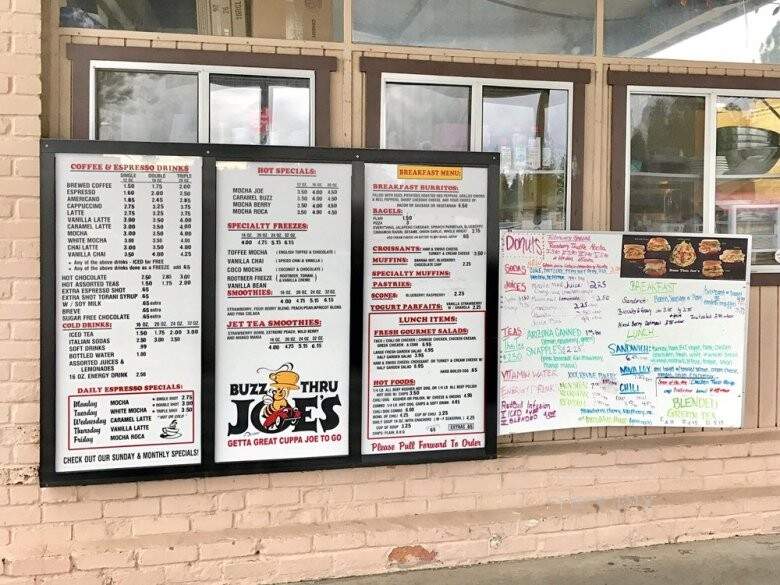 Buzz Thru Joe's - Colfax, CA menu_pic