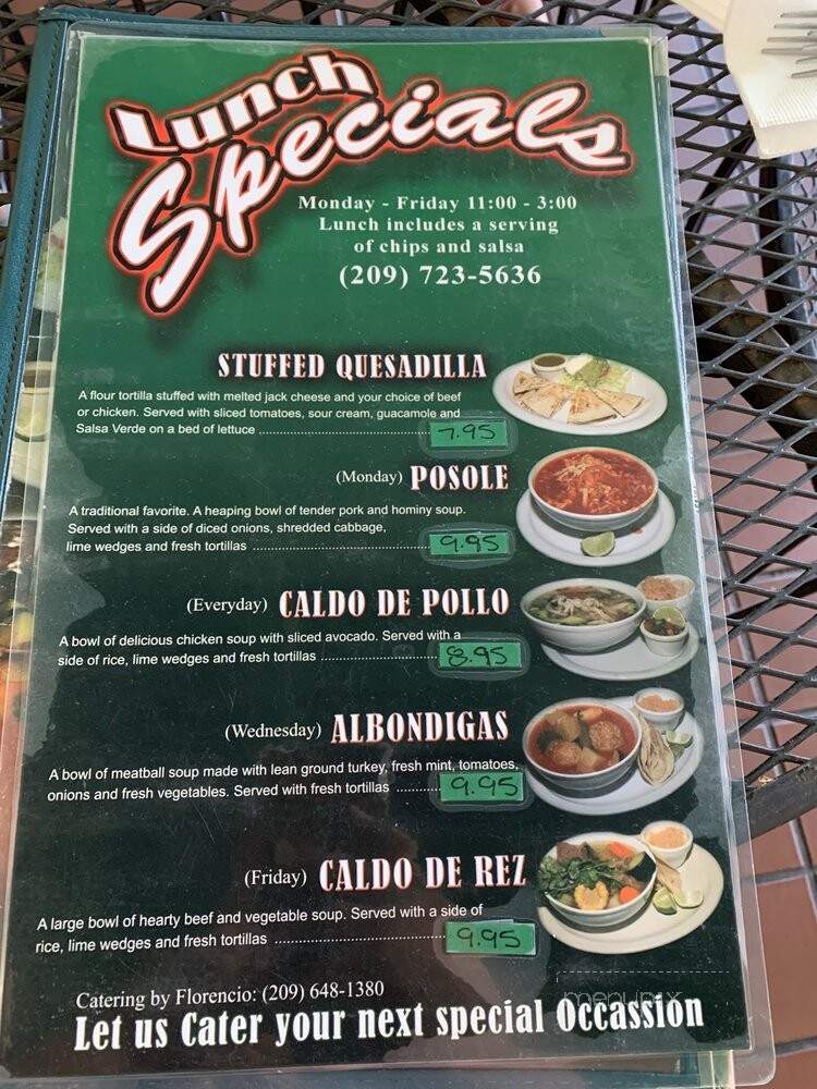La Morenita Restaurant - Merced, CA menu_pic