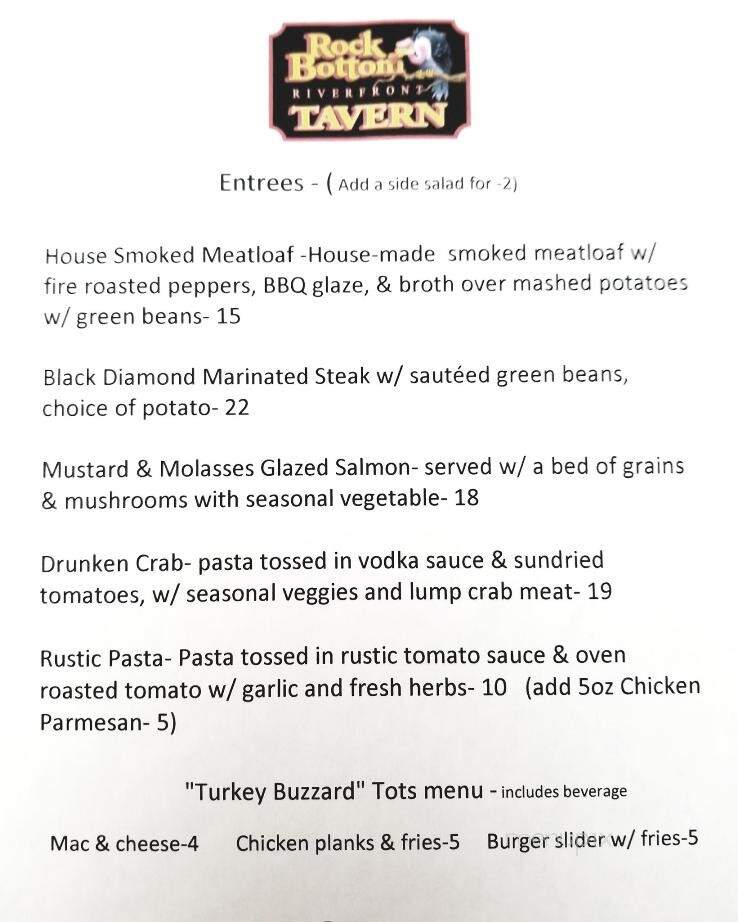 Rock Bottom Tavern - Lock Haven, PA menu_pic