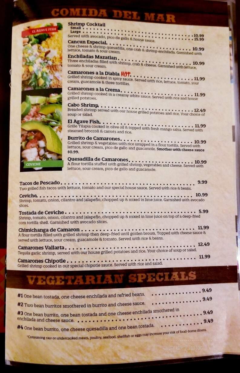 El Agave - Wichita, KS menu_pic
