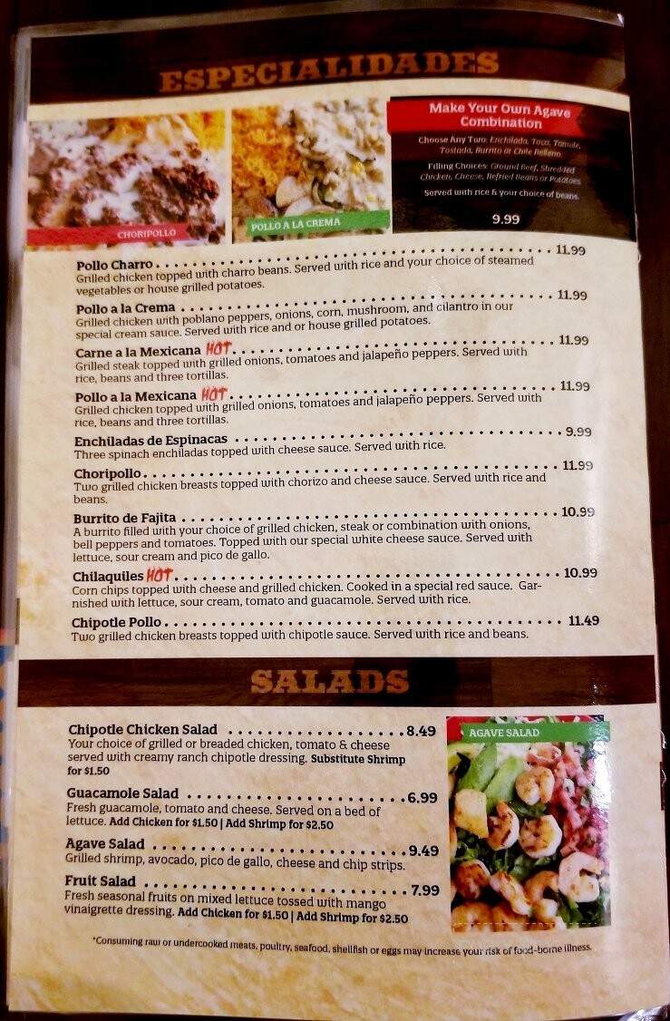 El Agave - Wichita, KS menu_pic