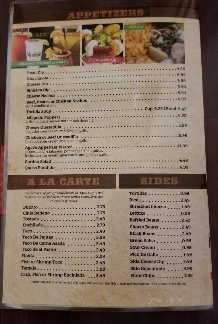 El Agave - Wichita, KS menu_pic